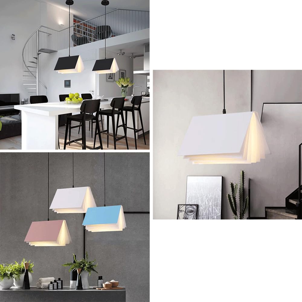 RCIDOS Lámpara Colgante Creativa De Libro Lámpara De Suspensión Vintage Elegante Luces Colgantes Europeas De Macarrón Accesorio De Iluminación De Techo Bohemio Elegante para Restaurante Salón Bar