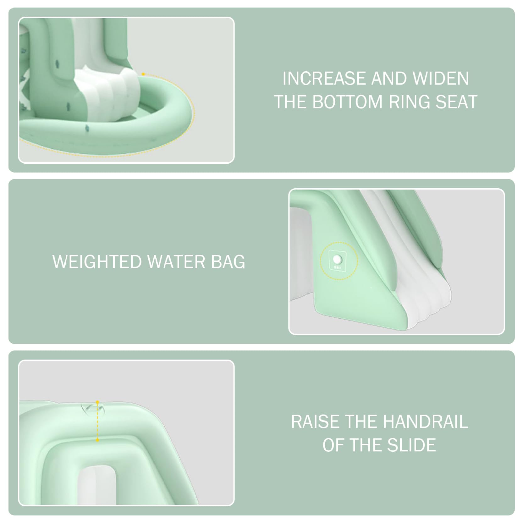 Toboggan Gonflable pour Piscine, sûr et Amusant, Mignon, en PVC épais, Anti-retournement, pour Enfants, extérieur, intérieur, Jardin