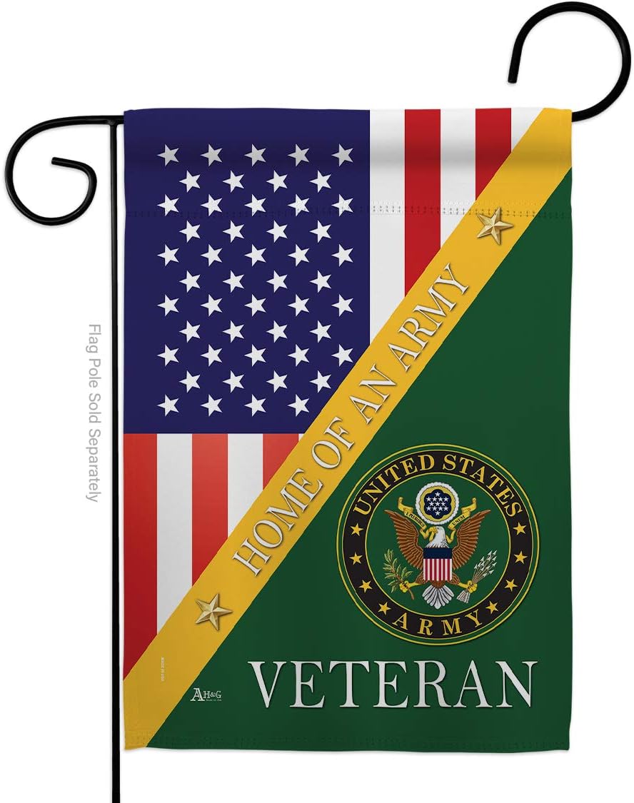 Army Home of Garden Flag Armed Forces Rangers United State American Military Veteran Retire Official Small Decorative Gift Yard House Banner Double-Sided Made In USA 13 X 18.5