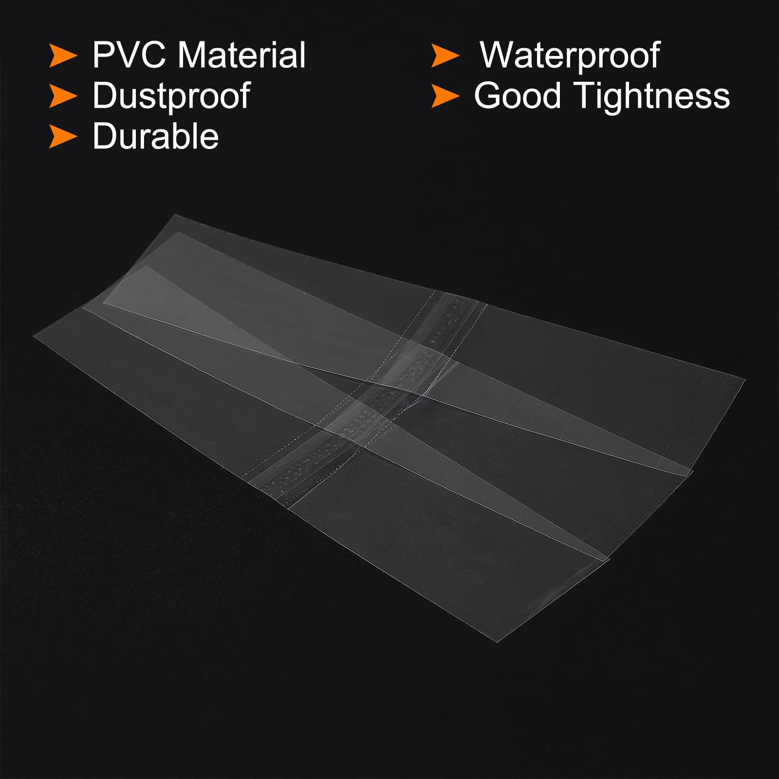 150x40mm geperforeerde krimpbanden, 400 Pack PVC krimpfolie band past dop diameter 3,62 tot 3,7 inch voor potten blikjes, helder (maat: 140x35mm