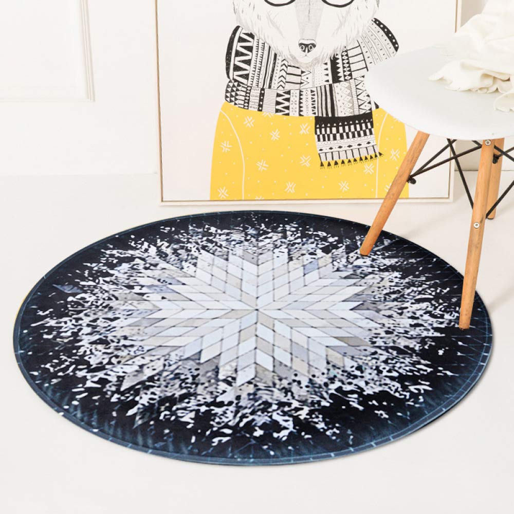 Tapis rond nordique 60cm géométrique Splash Ray pour chaise - 2