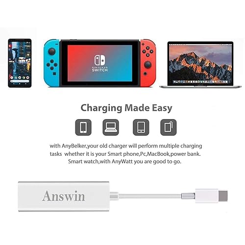 Miniatura 9 de Adaptador Mag-Safe a USB C 3 en 1 Mag-Safe 1 y 2 adaptador y USB C PD y QC USB (solo carga) para iPhone 15 Series, M1M2 MacBook, MacBook Air y más