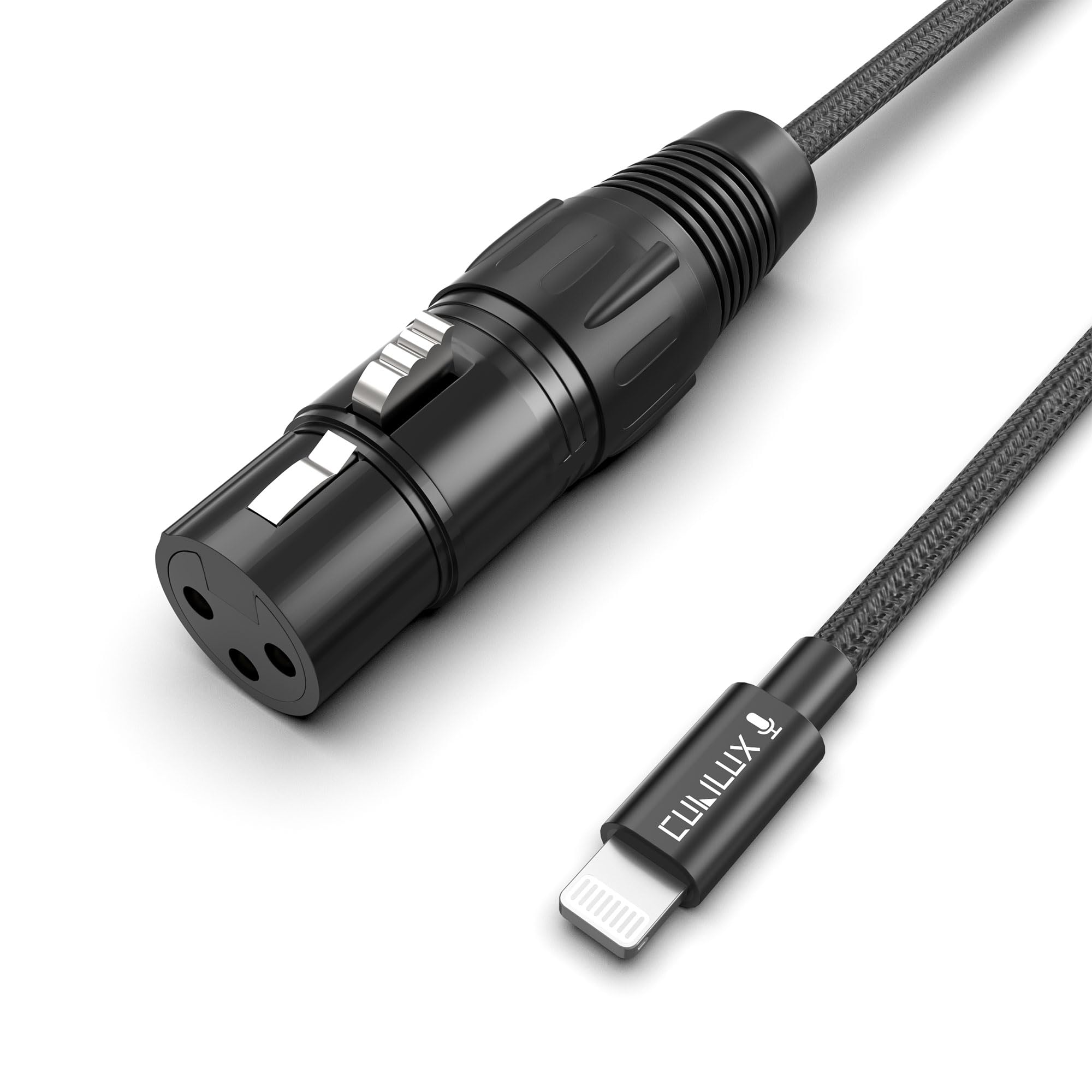 Cubilux Câble microphone XLR femelle vers Lightning, 48 kHz, 2 m
