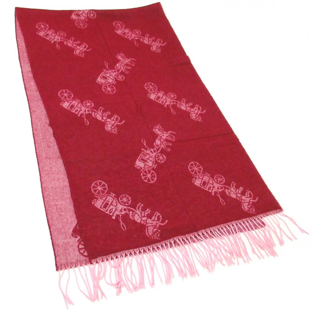 Coach Muffler COACH Outlet Hose and Carriage Oversized Scarf 76387 C0X