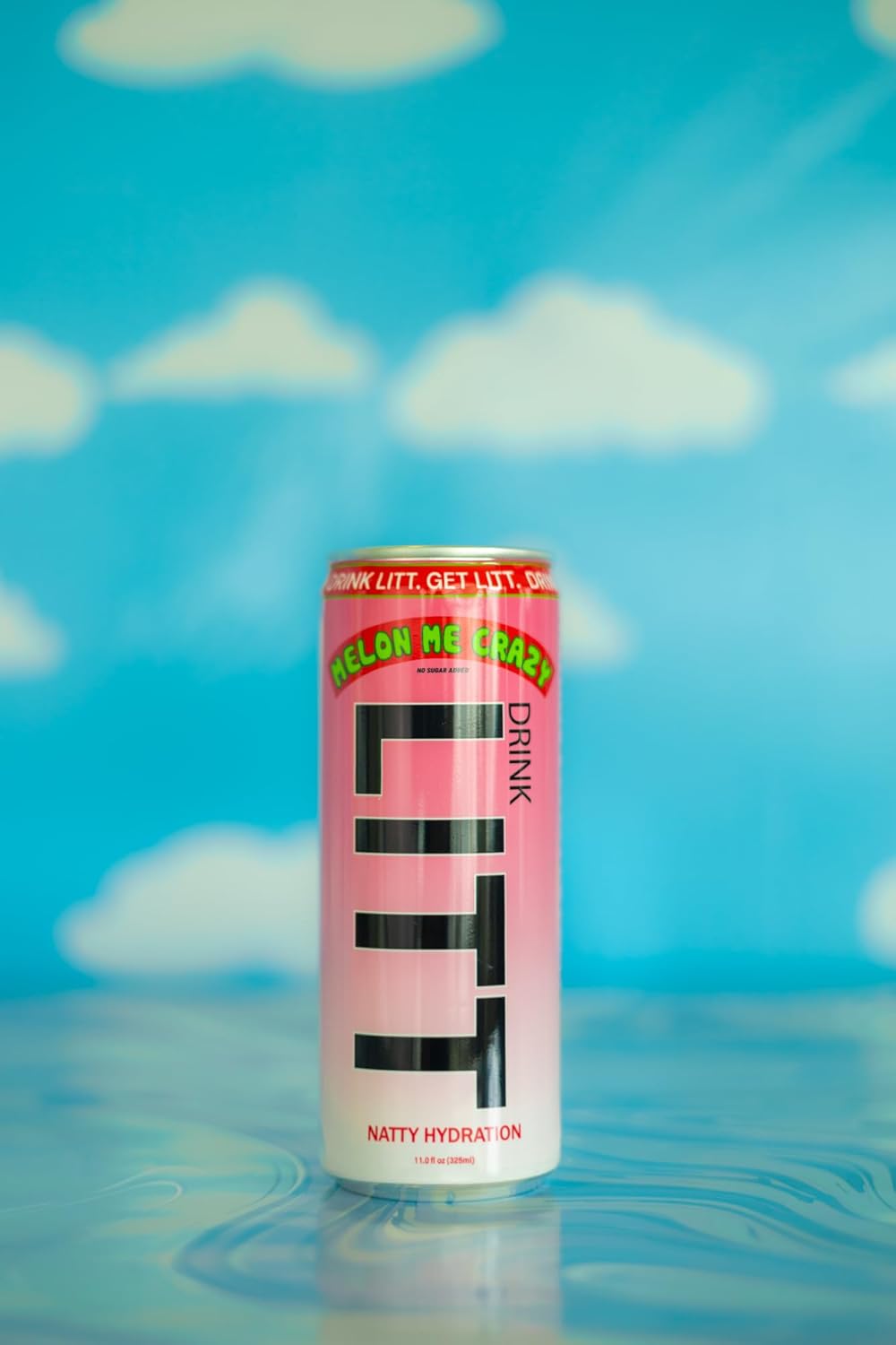 DRINK LITT MELON ME CRAZY | Watermelon | Natty Hydration | Natural Electrolytes | B Vitamins | 11 oz (Pack Of 12)