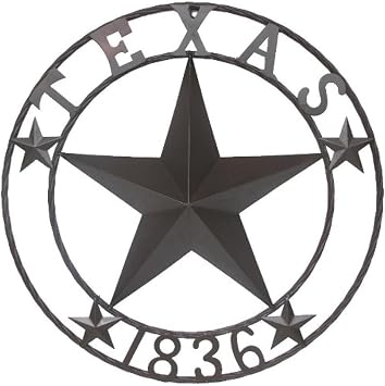 LL Home 21683 Texas 1836 Metal Star, Brown