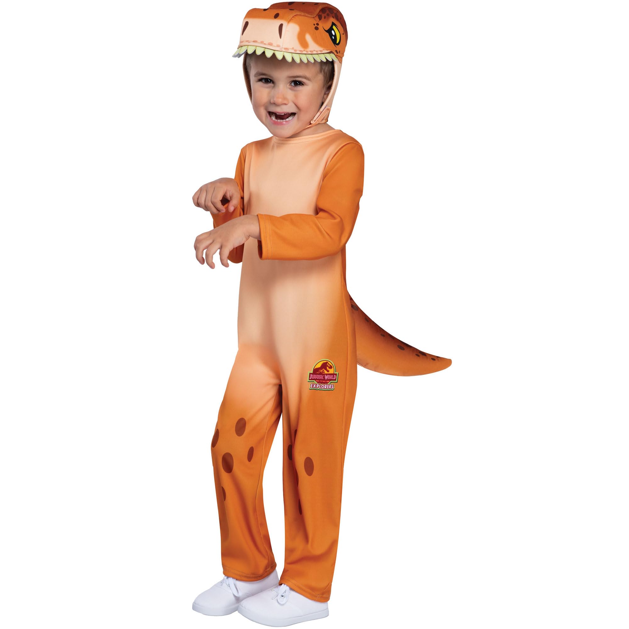 Rubies Official Jurassic World Toddler T-Rex Costume, Kids Fancy Dress Size 2-3 Years Halloween, Multicoloured