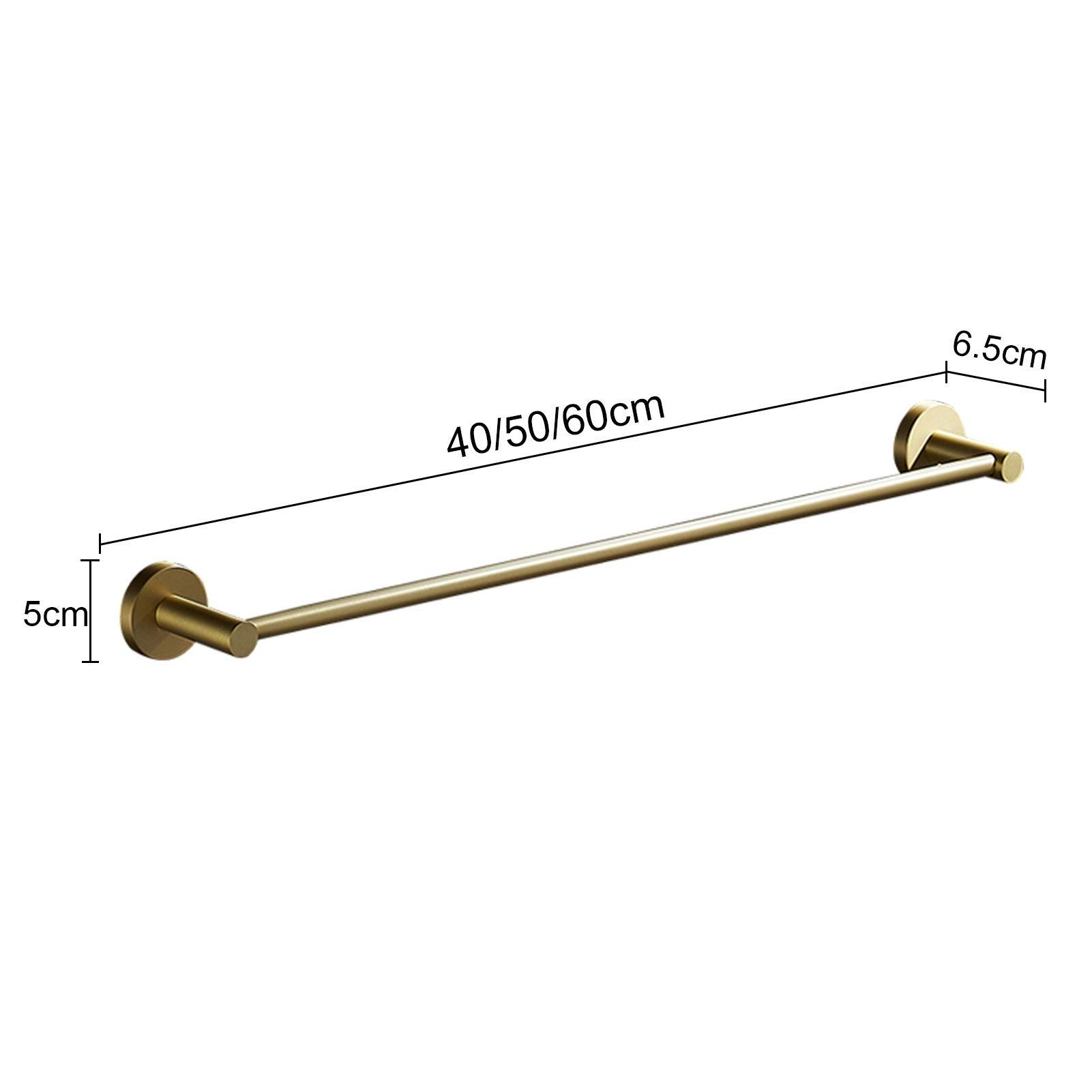 Toallero con acabado de latón cepillado para baño o cocina, autoadhesivo o montaje con tornillo, duradero y elegante