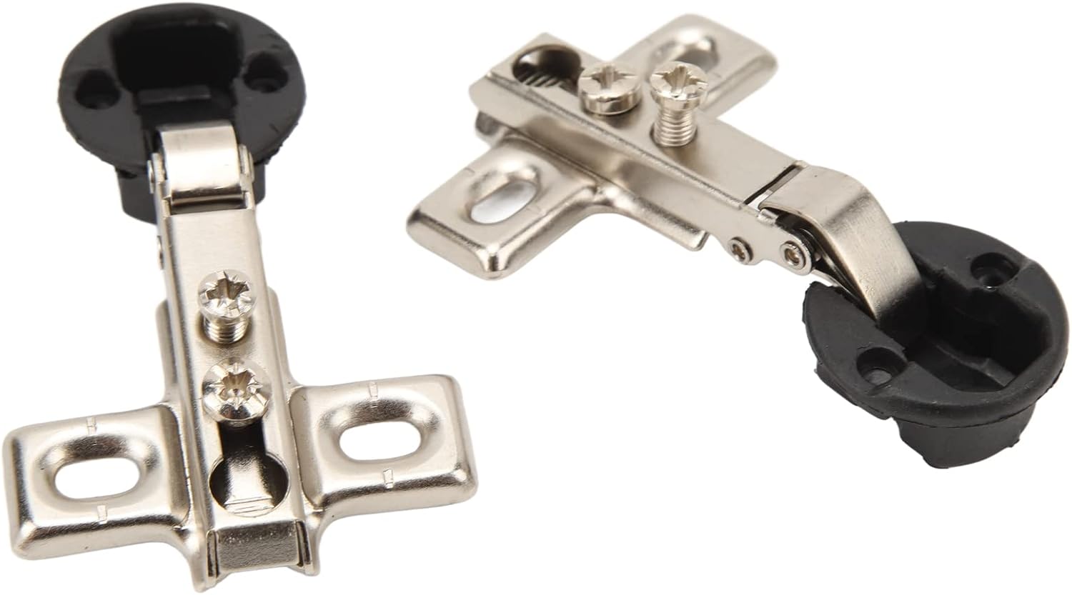 Alomejor Glass Hinge Mini Cabinet Hinge Strong Spring for Cabinet Glass Door, Easy to Install 2pcs 26mm Hole Hydraulic for Home Kitchen Cold Rolled Steel Plate (Full Cover)