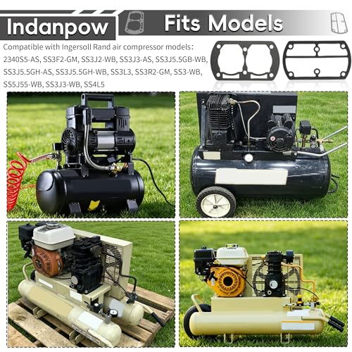 Image of 54571609 & 97330658 Head Gasket Set Compatible with SS3 & SS4 Models Air Compressor Valve Plate Pump (1 Set)