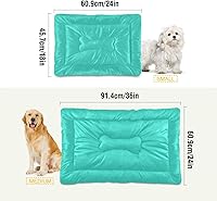 Vista 45 de Dog Bed Mat Soft Comfortable Anti-Slip Bottom Pet Mat Washable Cat Kennel Crate Pad for Small Medium Large Pets 18x24in Hot Pink Beige
