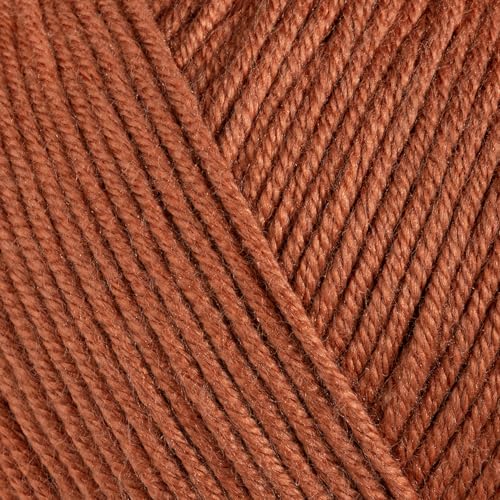 Image of Baby Cotton Blend Yarn - Soft Sport Weight Yarn for Crochet & Amigurumi - 50g /180yds - 60% Cotton 40% Acrylic - Ideal for Baby & Knitting Proj.(Terra, 1 Ball)