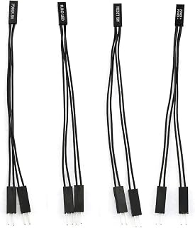 4PCS 2 Pins Single Female to Dual Male Jumper Splitter for PC Motherboard Power Light-Emitting Diode Switch Reset HDD Hard Drive