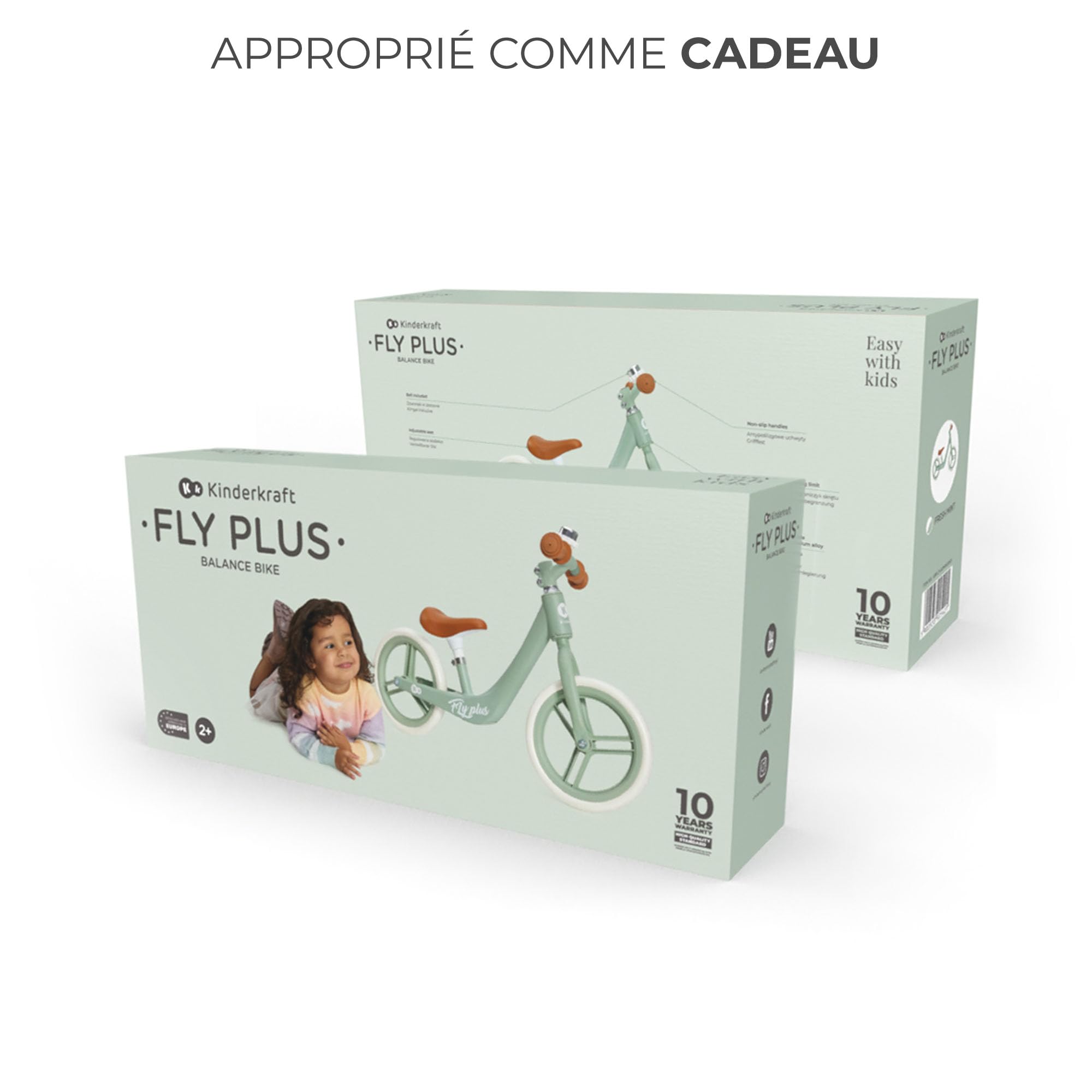 Kinderkraft Fly Plus Draisienne en Métal,