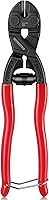 WORKPRO 8-Inch Mini Bolt Cutter - CR-V Steel Jaws, Soft Grip Handles, Spring-Loaded Recess, Security Lock for Wires, Cables, Chains