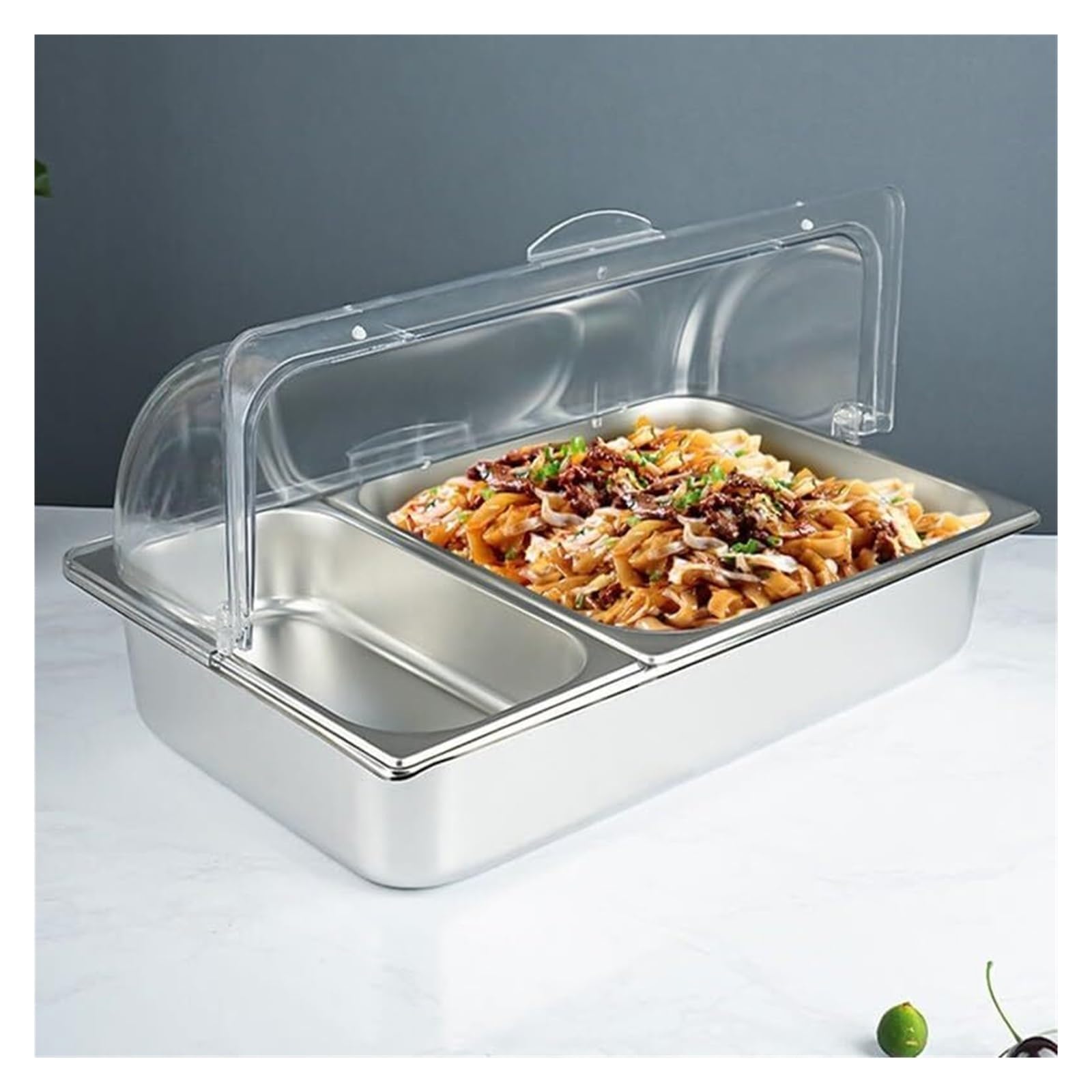 Estante para especias, dispensador de condimentos para encimera con tapa transparente para uso comercial en restaurantes y cocina