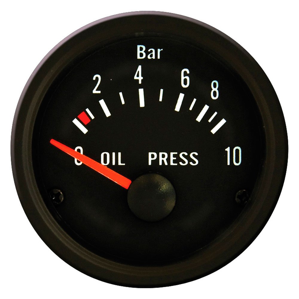 AUTO-STYLE Performance Instrument Black Oil Pressure Gauge 0-10 bar 52mm