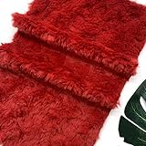 HOCEDO Tissu en Fausse Fourrure en Microfibre gaufrée 100x150cm, Tissu Doux, Imitation Fourrure de Lapin, vêtement de poupée, Manteau, Veste, matériel de Couture