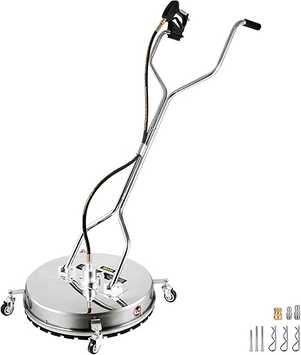 VEVOR Limpiador de superficies de lavadora a presión, 24 pulgadas, máx. 4000 PSI de presión por 2 boquillas para limpiar calzadas, aceras, marco de