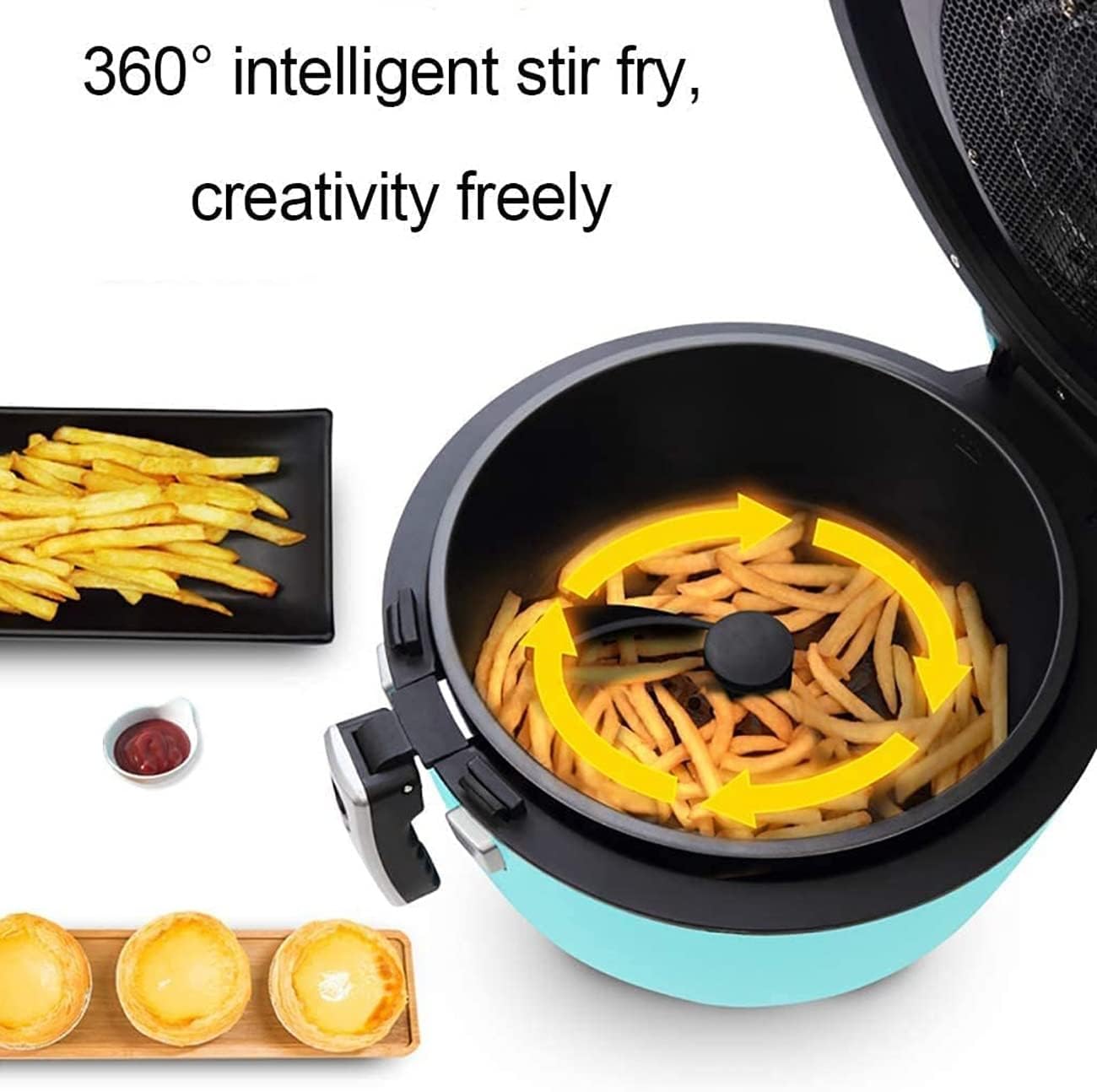 PZHANGZVH 7.26QT Electric Air Fryer internal stirring mechanism