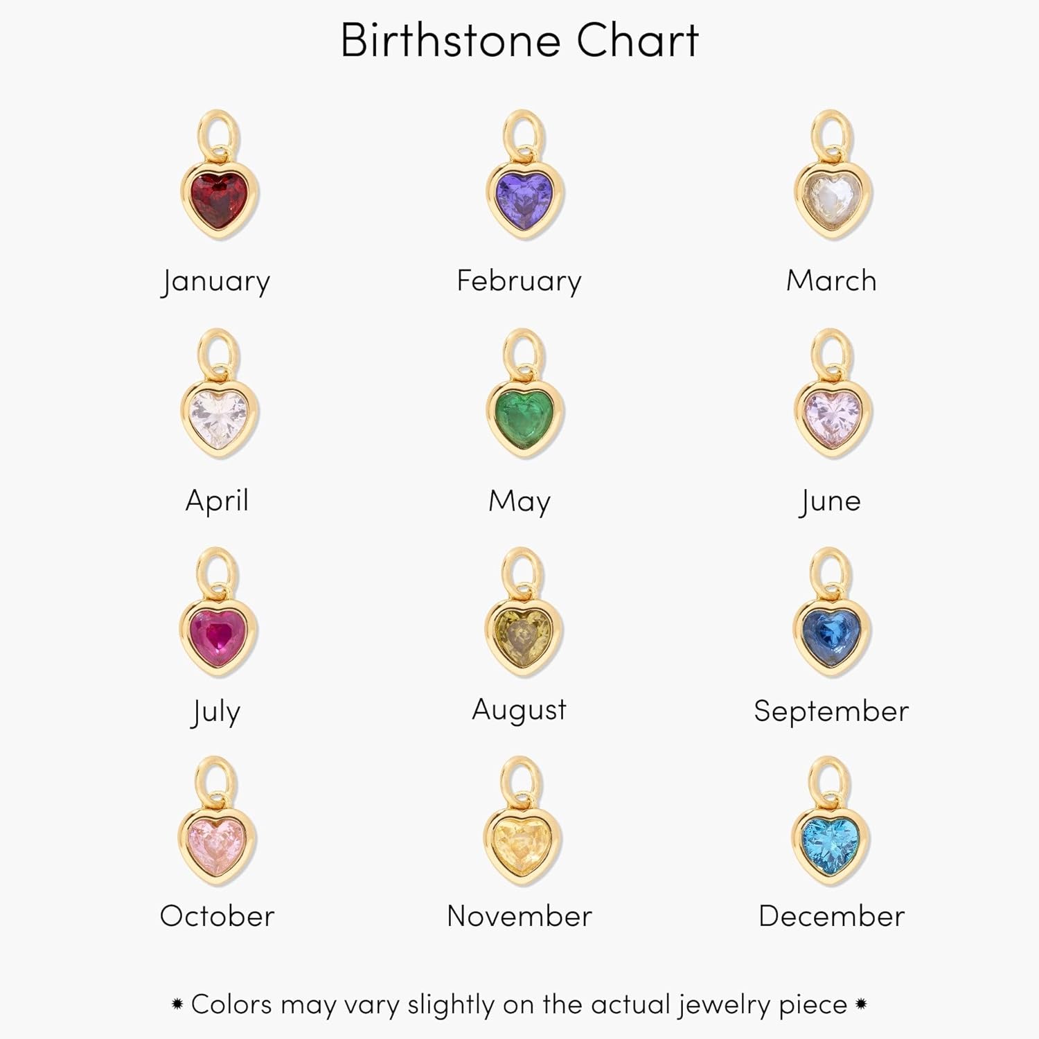 Brook & York Mackenzie Heart Birthstone Charm - Gifts for Mom