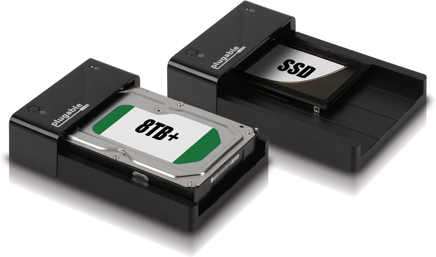 Plugable USB 3.0 Hard Drive Dock, Driverless, 2.5 and 3.5 HDD or SSD (Supports SATA III, UASP and Drives 8TB+)