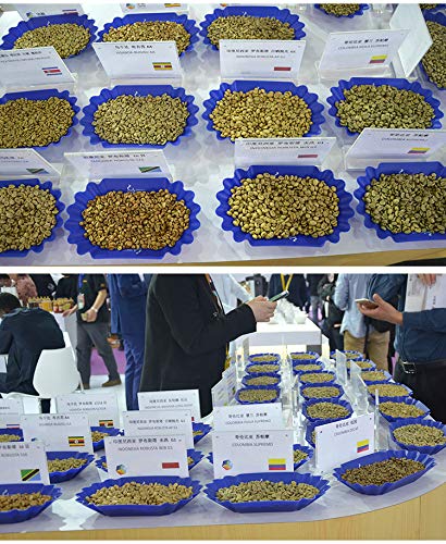 Cafemasy Coffee Beans Cupping Sample Tray Reusable Plastic Plate For Scooping And Weighing Coffee Bean(4Pcs, Capacity Of 450G/15.87Oz Green Coffee Beans) #TOP6