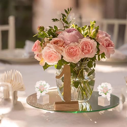 Miniatura 5 de Auswalar 10 soportes de madera para tarjetas, soportes de madera para números de mesa, soportes para fotos, para boda, fiesta, decoración,