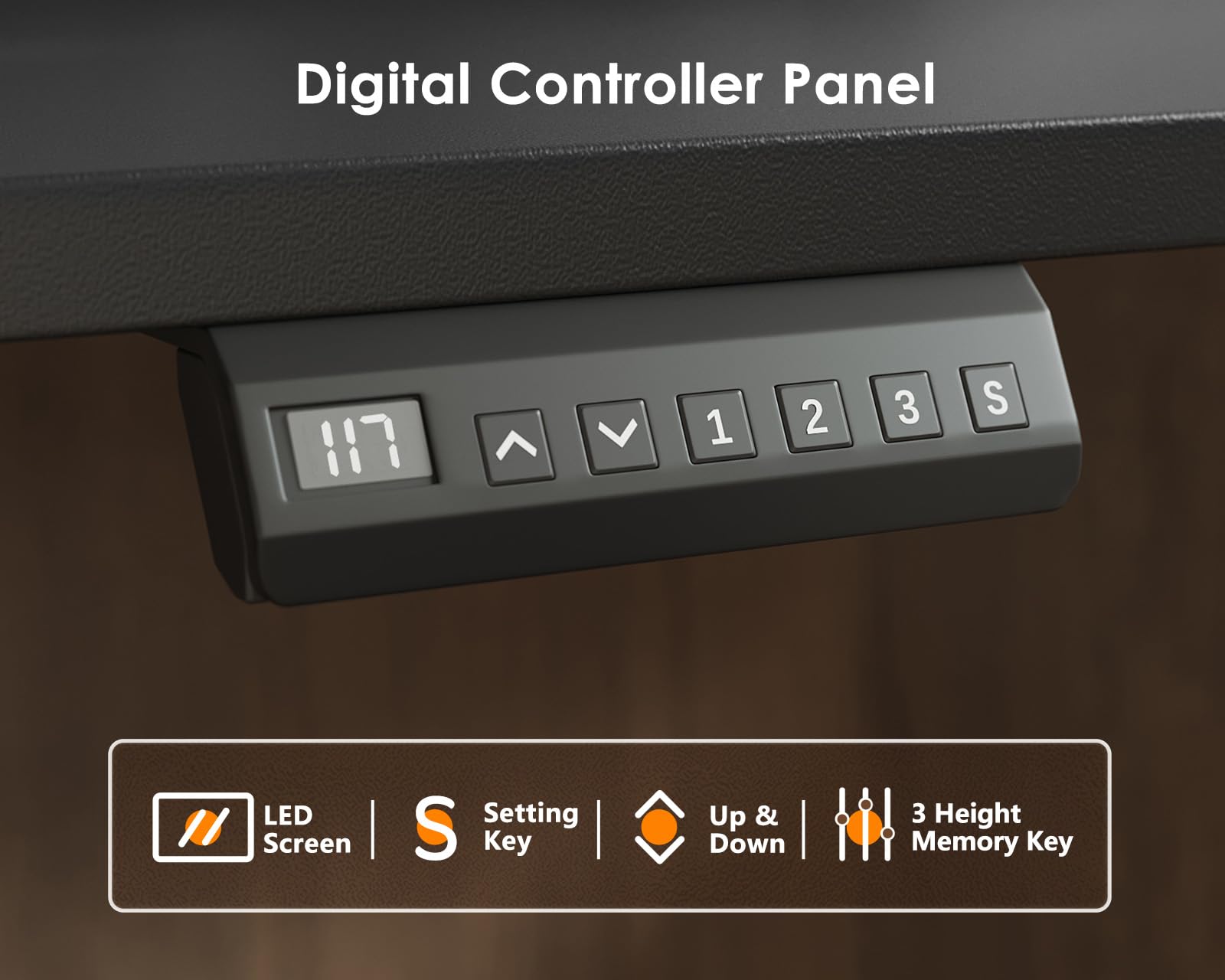 OffiGo 63 Inch Reversible L Shaped Electric Standing Desk Height Adjustable Corner Stand up Desk Ergonomic Large Lift — view 6