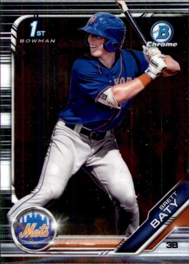 2019 Bowman Draft Chrome#BDC-39 Brett Baty New York Mets Baseball Card