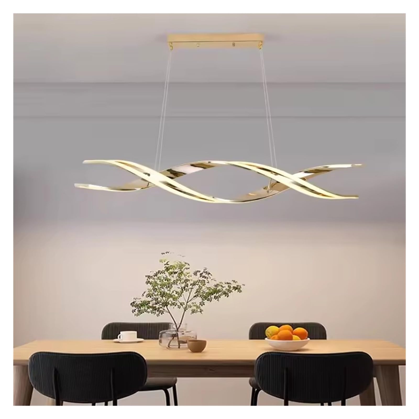 ASerZenith Modern Pendant Lamp Chandeliers For Dining Room Led Pendant Lights Dine Hanging Lamps For Ceiling Pendant Lamp Indoor Lighting,Gold-100Cm