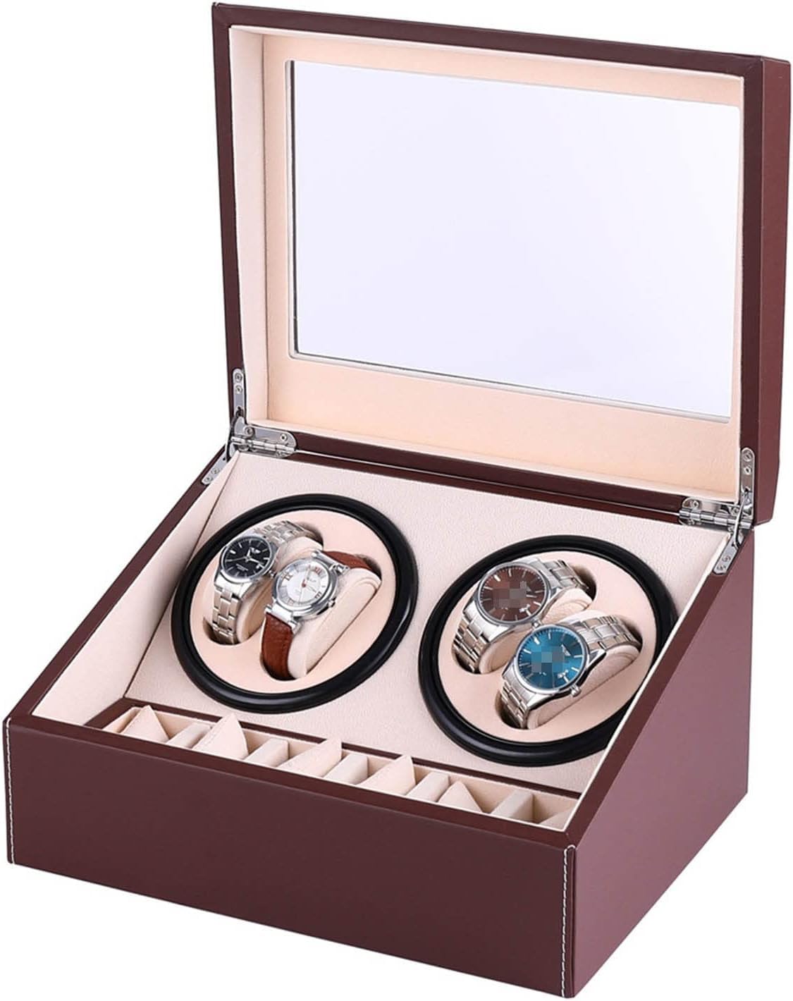CGCSYZ Automatic Watch Winder Shaker Box with Quiet Motor, Adjustable Pillow, and Soft Interior for Watches Storage Display