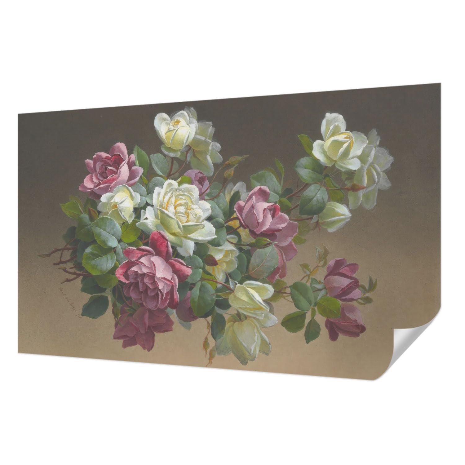 Papier peint auto-adhésif 416x254 cm élégance florale décoration salon moderne