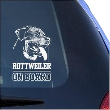 ملصق Rottweiler Clear Vinyl Decal للنافذة ، Rottie Dog Sign Art Print