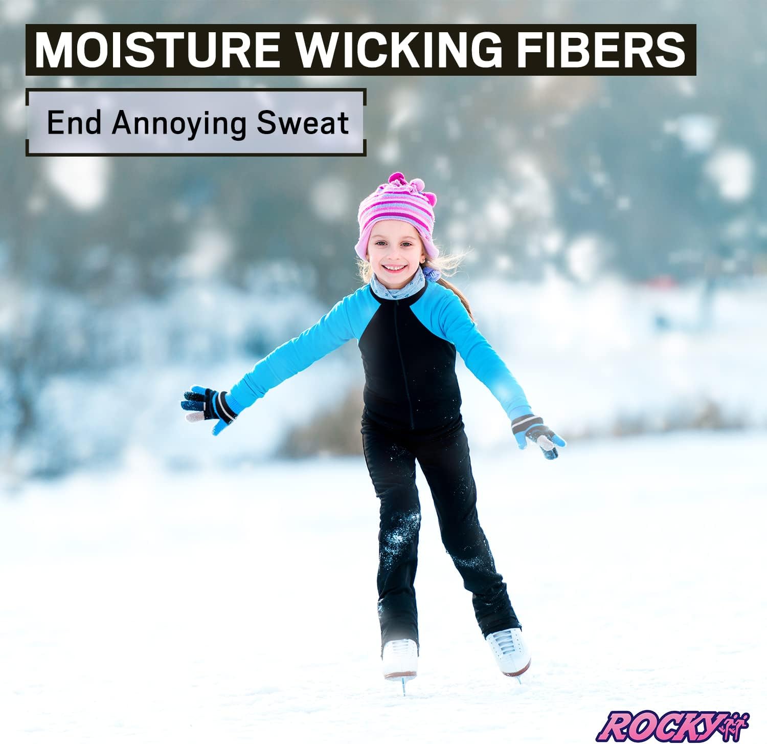 Rocky Thermal Underwear for Girls Cotton Knit Thermals Kids Base Layer Long John Pajamas Set - Image 4