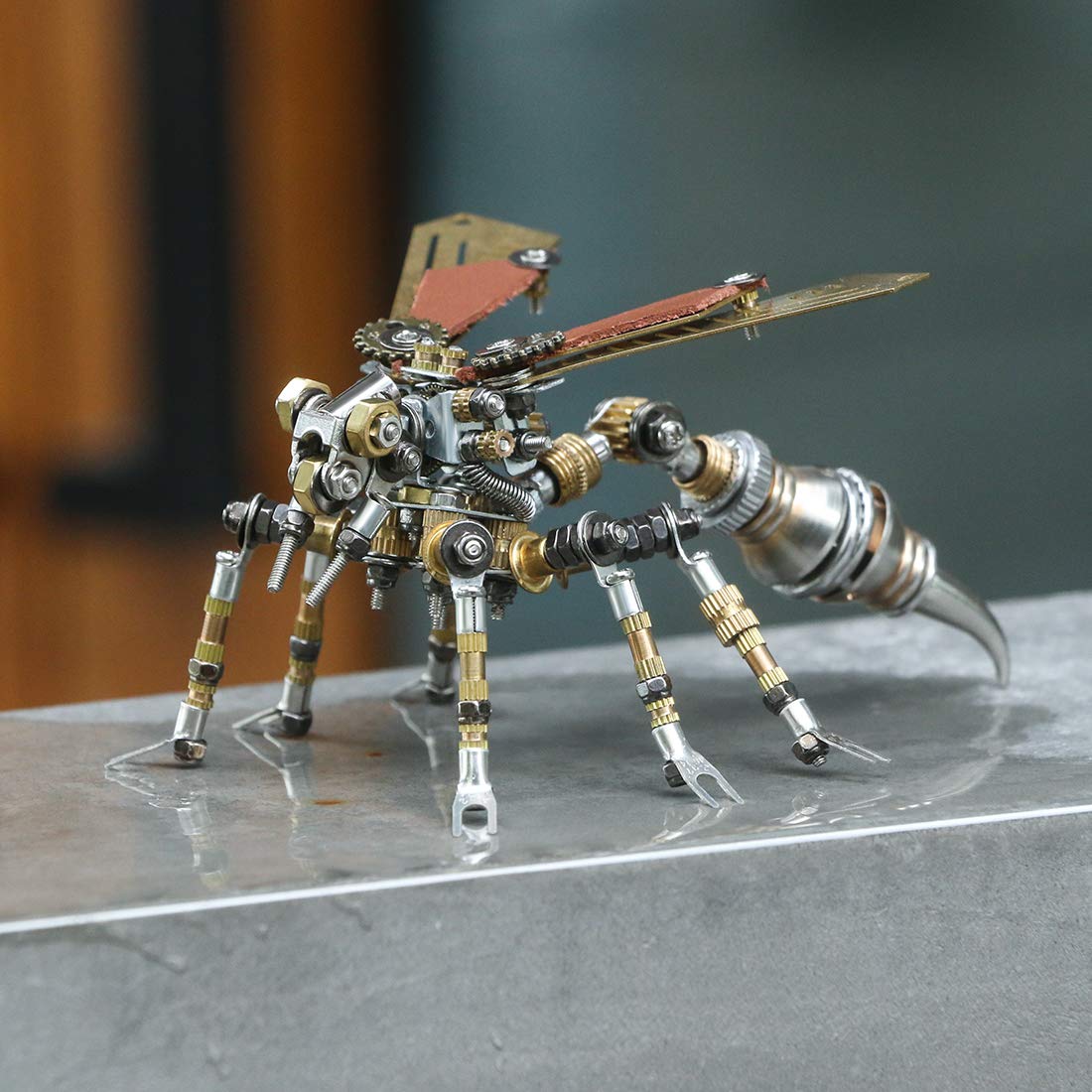 Zestaw 3D Metal Puzzle Mechaniczny Osa Model, 295 szt. Stalowych Metalowych Puzzle 3D Miniaturowe Modele, Puzzle 3D Łamigłówki Metalowe Ozdoby Stali Nierdzewnej Dorosłych