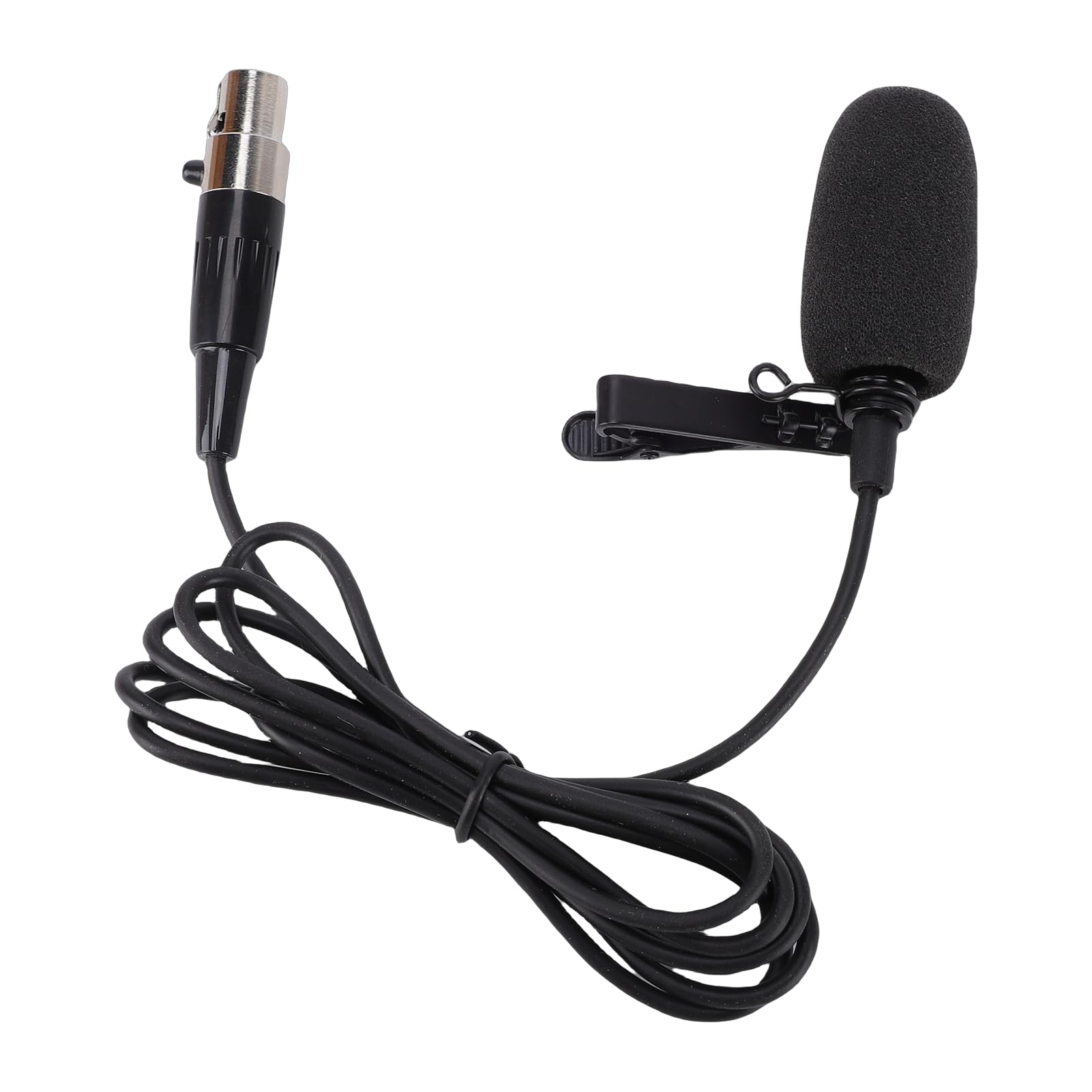 Lavalier Lapel Microphone, Condenser Mic, 4 Pin XLR Cable Mic for Wireless Beltpack Transmitter System, Ideal for Stage Performances, Speakers, Broadcasters & TV Hosts