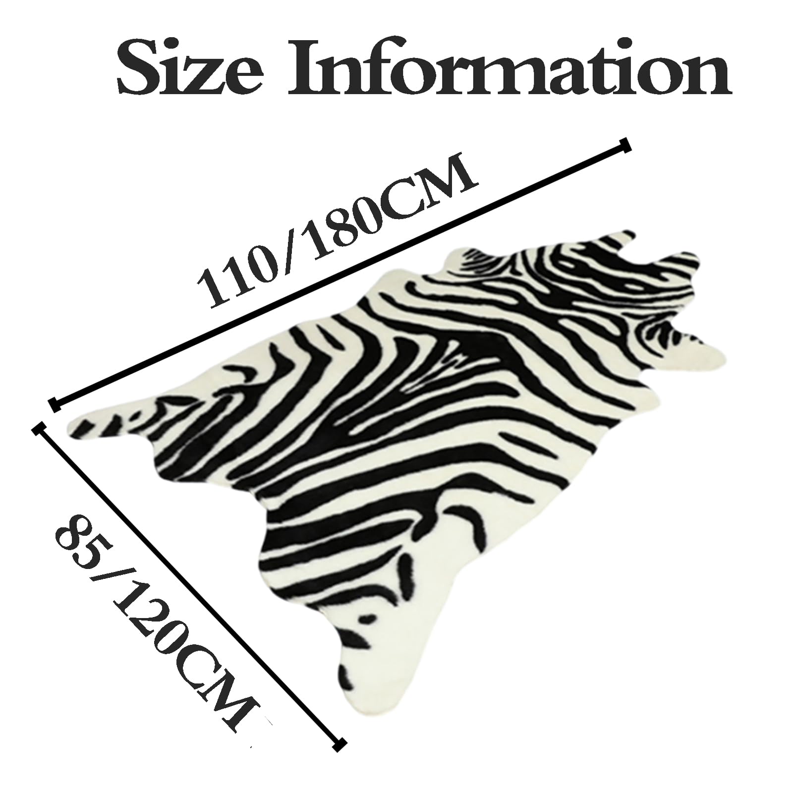 Cow Skin Rug Tapis en Peau de Vache en Fausse,Tapis en Peau De Vache Synthétique,Tapis en Fausse De ZèBre,Tapis de Vache,Antidérapant,pour la décoration intérieure