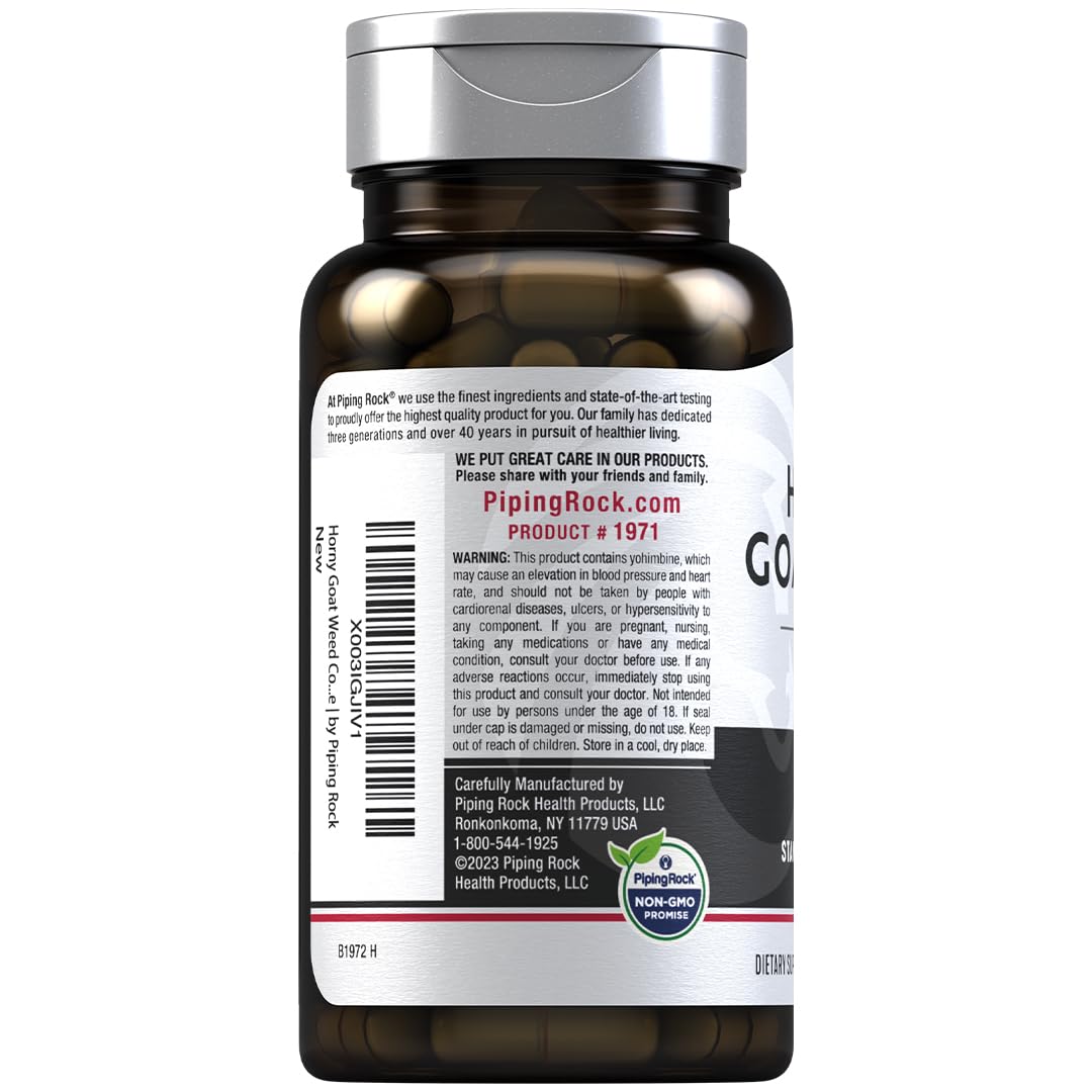 Piping Rock Horny Goat Weed for Men | 100 Capsules — Amazon image 3