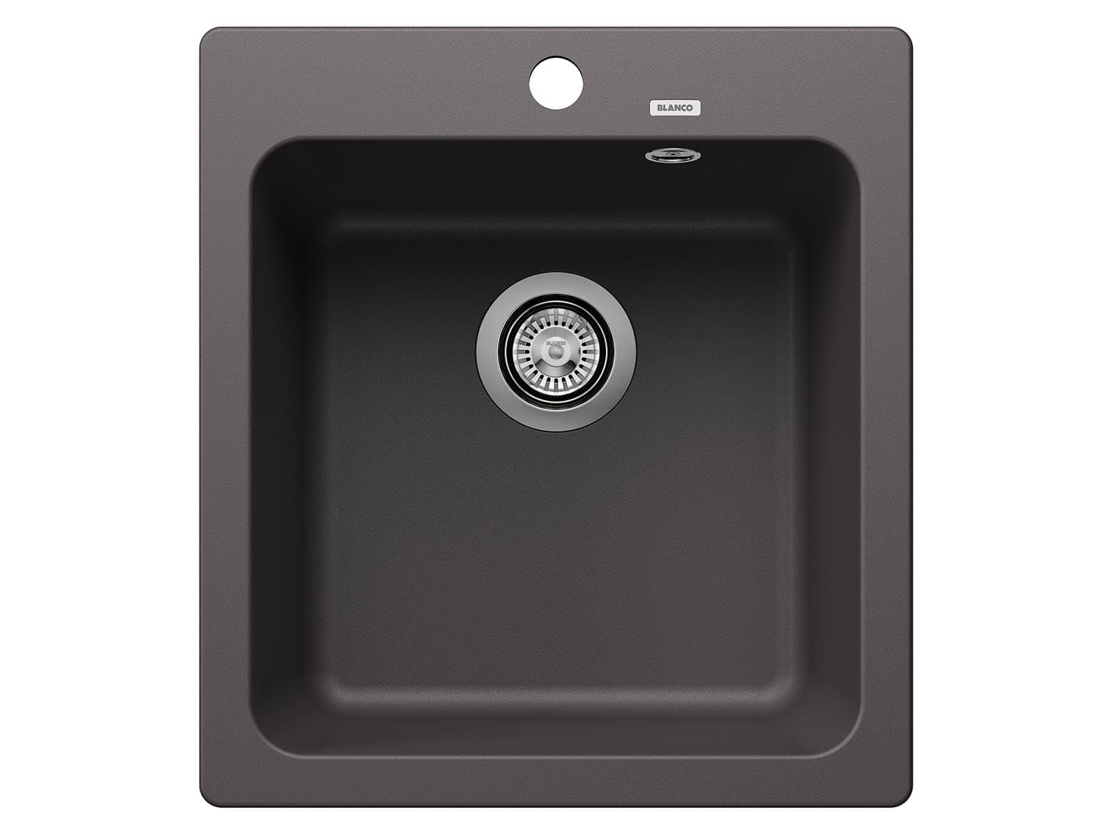 BLANCO NAYA 45 | SILGRANIT Sink in Rock Grey | Installation Type: Inset Installation from Above | for 45 cm Wide Base cabinets | Spacious Bowl Volume | Easy-Care Surface | [46.5x51x21.2 cm]