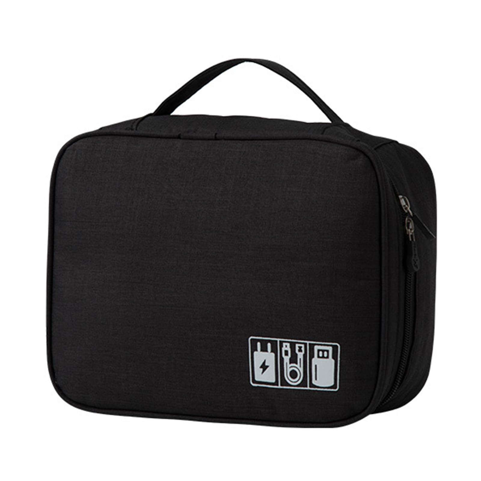 Premium Nylon Cable Storage Bag Organizers Multiple Compartments for Charging Earphones Gadgets Secure Zippered Nylon Cord Storage Pouches