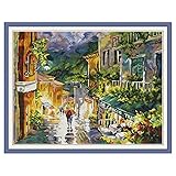 Package & Size: Fabric size: 24.8 x 19.3 inch. Embroidery needlepoint kit includes one 11CT(there are 11 grids in one inch of fabric) pre-printed cotton fabric,sufficient embroidery thread, needles and easy-to-follow instructions. High Quality & Beau...