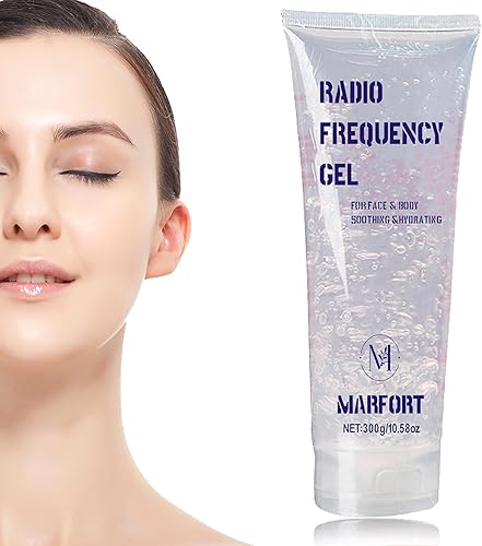 Combinación de gel refrescante y lubricante con depilación y máquina facial de belleza o cara de microcorriente para mujeres y hombres en la cara o