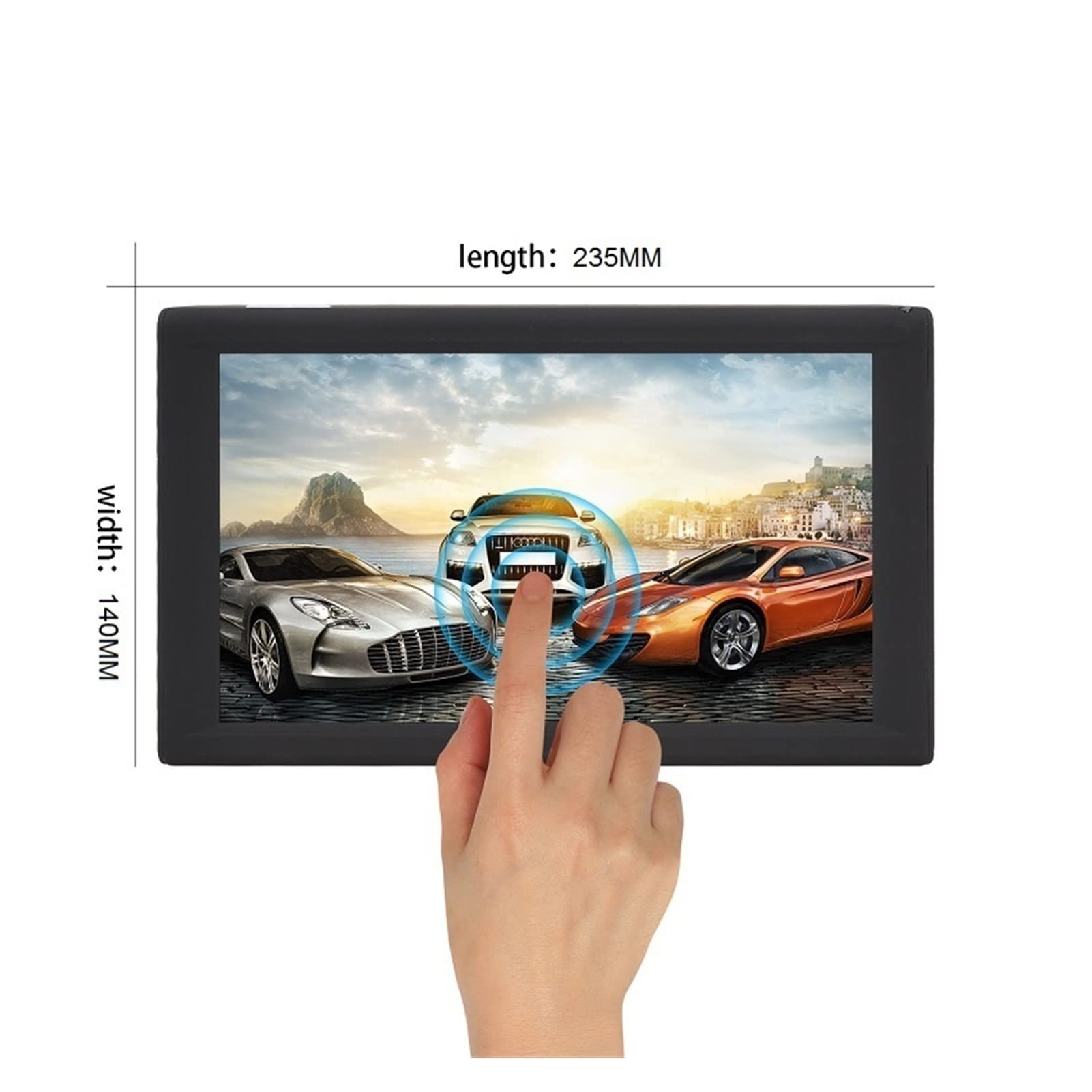 Navigazione GPS per camion, camper, auto Automobile da 9 pollici GPS Navigazione DVR da 1 GB / 16 GB Tablet del videoregistratore AV-IN. Supporta la telecamera di inversione con mappe gratuite Facile