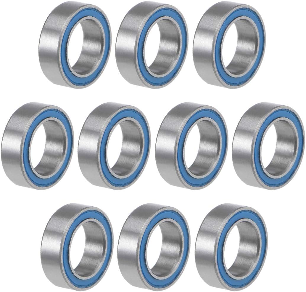 uxcell MR85-2RS Deep Groove Ball Bearings 5mm Inner Dia 8mm OD 2.5mm Bore Double Sealed Chrome Steel Blue Seal Z2 10pcs