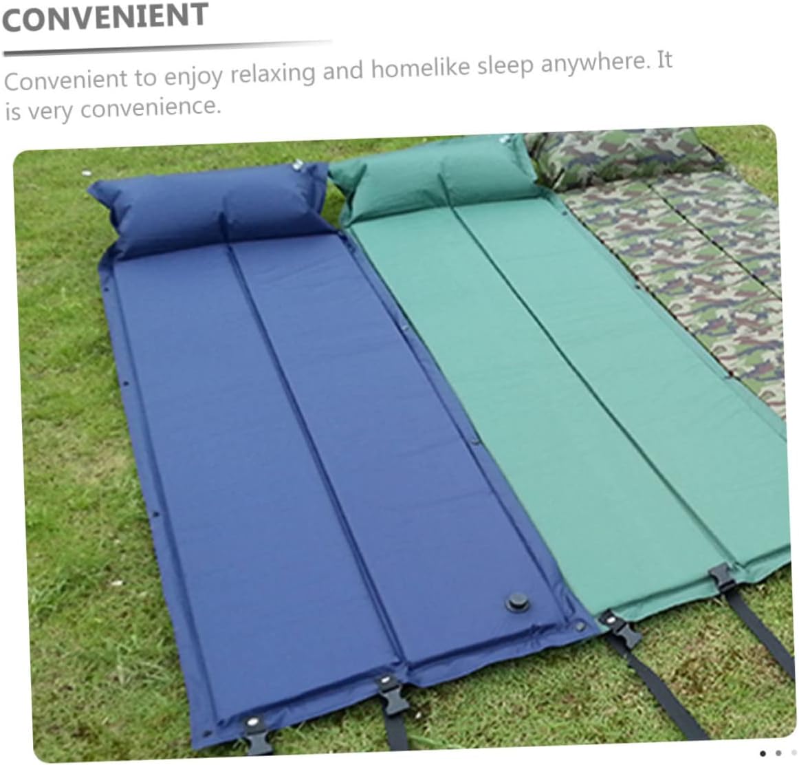 Mipcase Portable Inflatable Camping Sleeping Pad with Built in Pillow Convenient Self Inflating Outdoor Mat for Hiking Picnic and Camping Sleep Supply