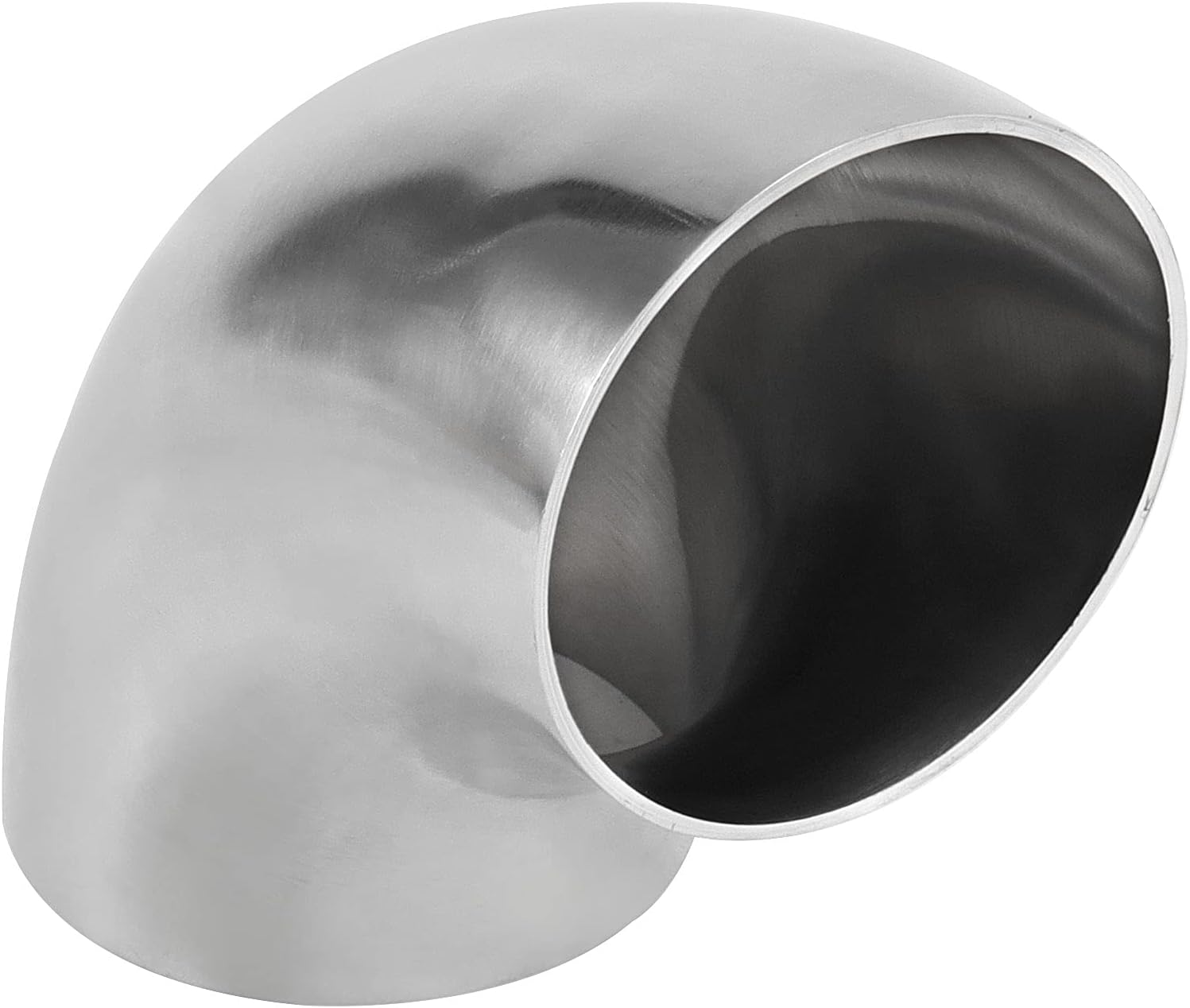 2 Pack 3 Inch 304 Stainless Steel Elbow 90°Mandrel Bend Elbow, Thickness 2mm Stainless Steel 90 Degree Exhaust Elbow for Car Modified Exhaust Elbow Pipe, Stair Handrail