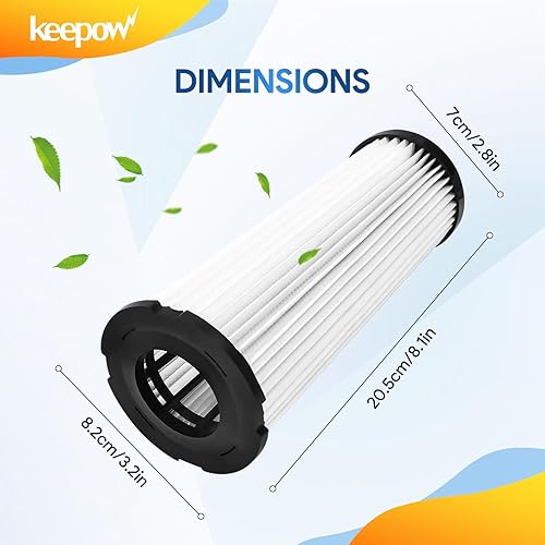 Miniatura 4 de KEEPOW F1 - Filtro HEPA para aspiradora vertical Dirt Devil, modelos FeatherliteBreezeSwivel GlideVisionJaguarExtra Light, repuesto 2JC0280000,