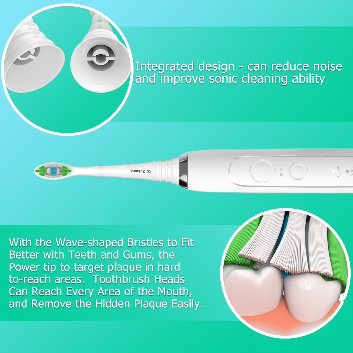 Cabezales de repuesto compatibles con cepillo de dientes eléctrico Phillips Sonicare, paquete de 16 cabezales de cepillo de dientes de repuesto para Philips Sonicare Protective Daily 4100 1100