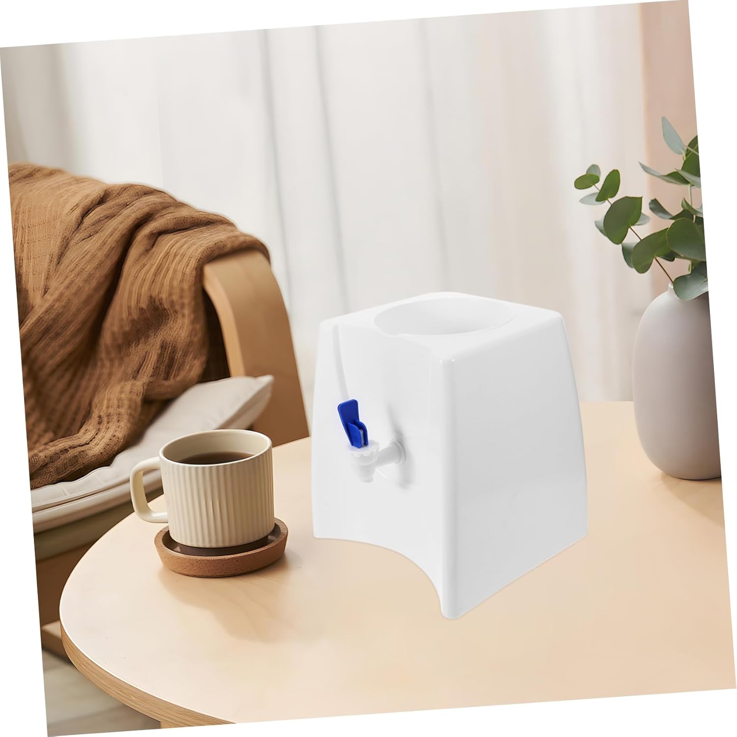 GLEAVI Portable Cold Water Dispenser Faucet Mini Desktop Water Cooler 5 Gallon Bottle Compatible Easy to Use for Home and Office